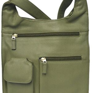 Elegant Italian leather crossbody bag